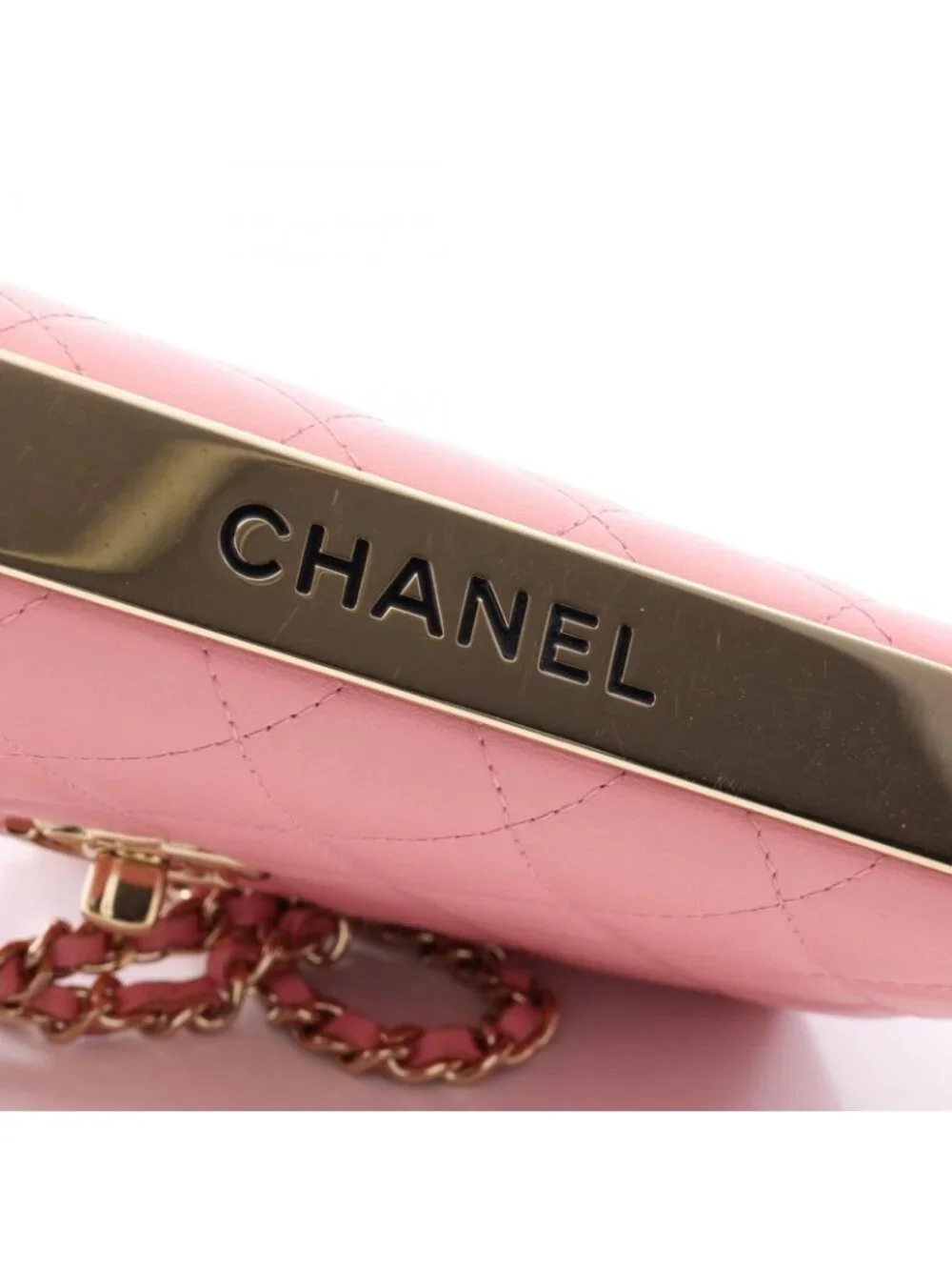 Chanel Shoulder Bag Trendy CC Quilted Pink Lambskin Chain Wallet